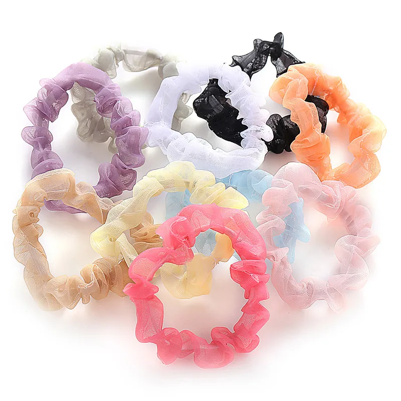 Женские резинки для волос 10 шт./компл. модные с цветами эластичные в Корейском