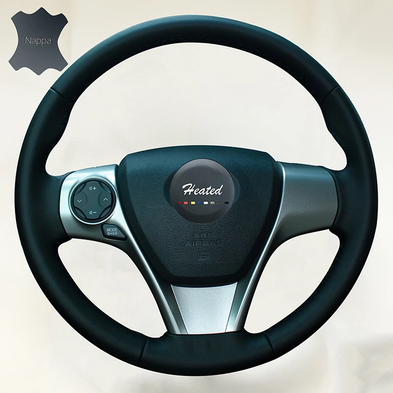 Оплетка на руль автомобиля из натуральной кожи наппа с подогревом для Toyota Camry 2012