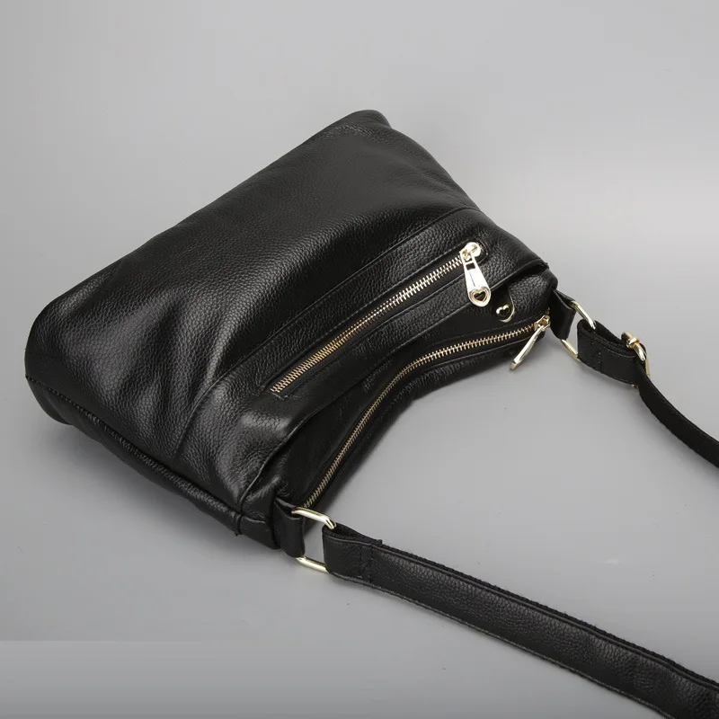 Женская сумка через плечо MJ маленькая вместительная мессенджер из натуральной