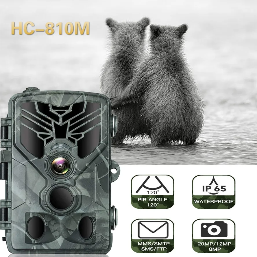 Фотоловушка SUNTEKCAM фотоловушка для охоты SMS/MMS/SMTP 2G 20 МП 1080P HC810M 0 3 сек|Камеры охоты| |