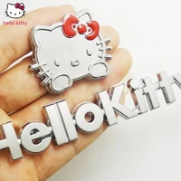 metal hello kitty 3d stereo car stickers cute hello kitty car stickers car stickers hello kitty letter sticker car logo