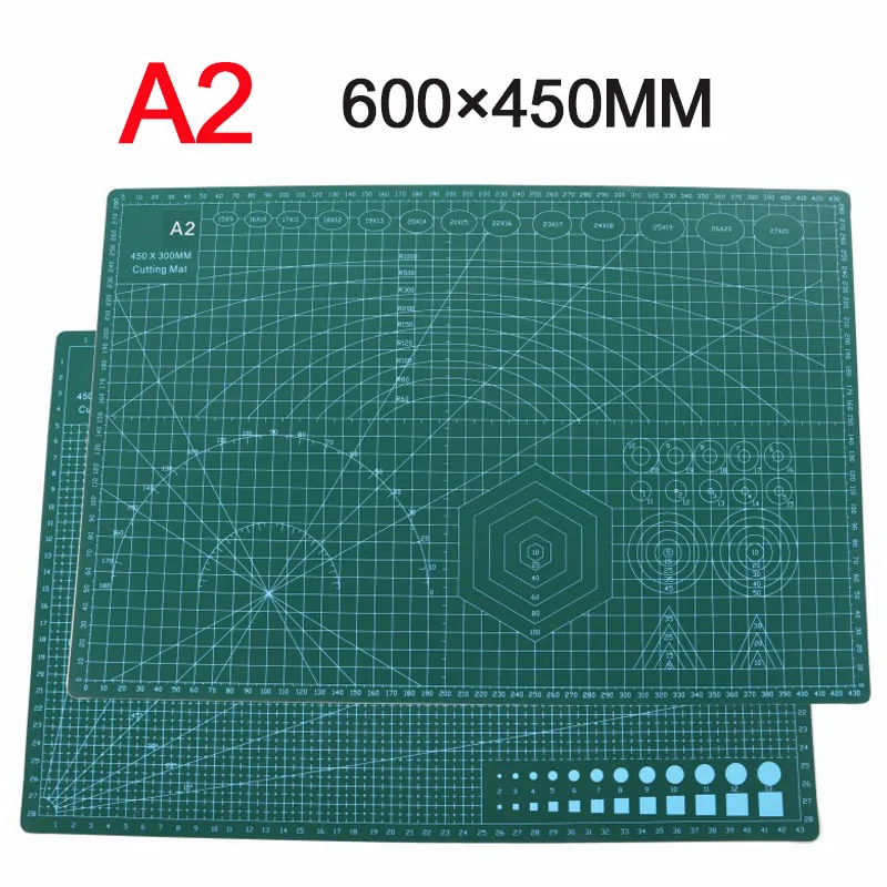 

A2 PVC Cutting Mat Double Sided Patterned Patch Cutting Pad Craft Self Healing Cutting Mat Quilted Scrapbooking 45x60cm Board