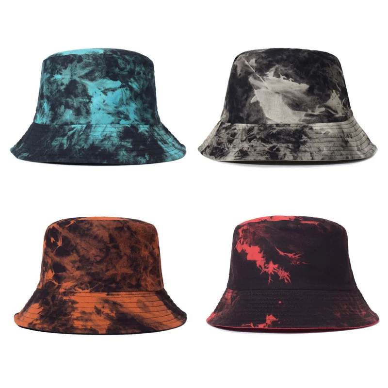 

Панама Двусторонняя женская, Панама окрашенная в завязку, уличная одежда, летняя Защита от солнца для взрослых