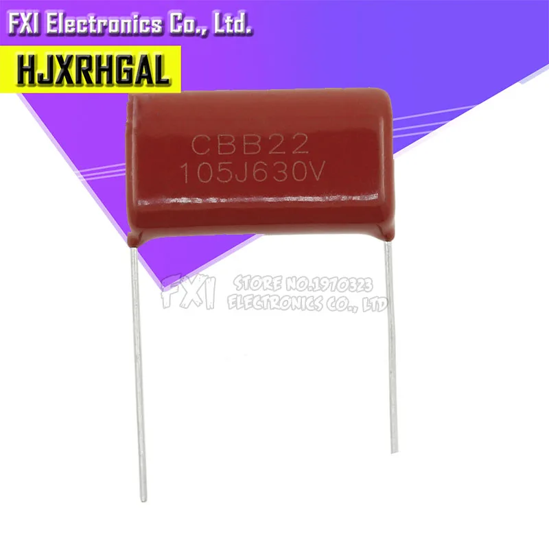 10 шт. 630V105J 630V 1 мкФ шаг 20 мм 105 1000NF CBB полипропиленовый пленочный конденсатор с