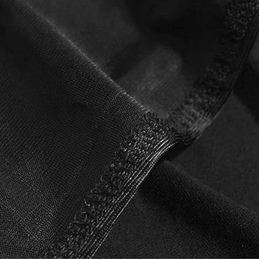 Короткая юбка-русалка черная юбка средней длины эластичная с высокой талией