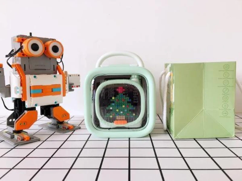Divoom timoo Elephant Pixel Bluetooth Wireless Speaker Nordic green cartoon Smart mini alarm clock gift for girl | Электроника