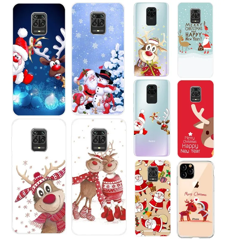 Чехол с рисунком рождественского оленя для Xiaomi Redmi Note 8 9s 9 pro max 8a 9a 6A мягкий