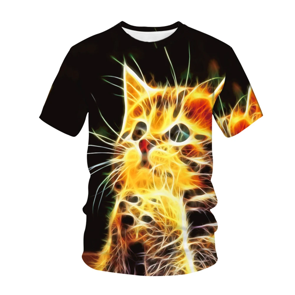 

Animal 3D printed T-shirts cute and interesting new styles of western-style cute baby Tshirts fashionable personality summer to