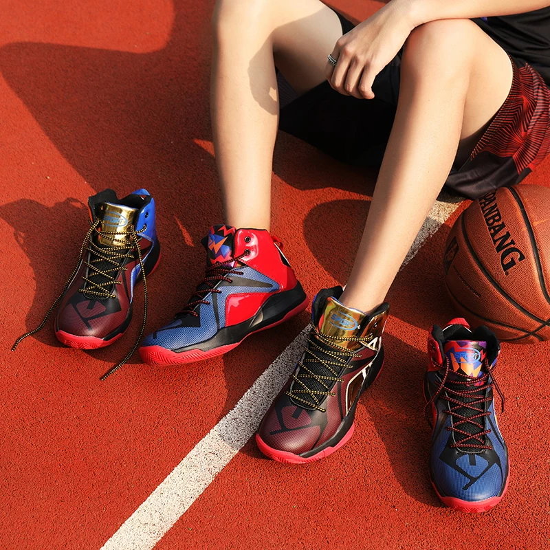 Баскетбольные туфли мужские новые модные высокие АМОРТИЗИРУЮЩИЕ НЕСКОЛЬЗЯЩИЕ