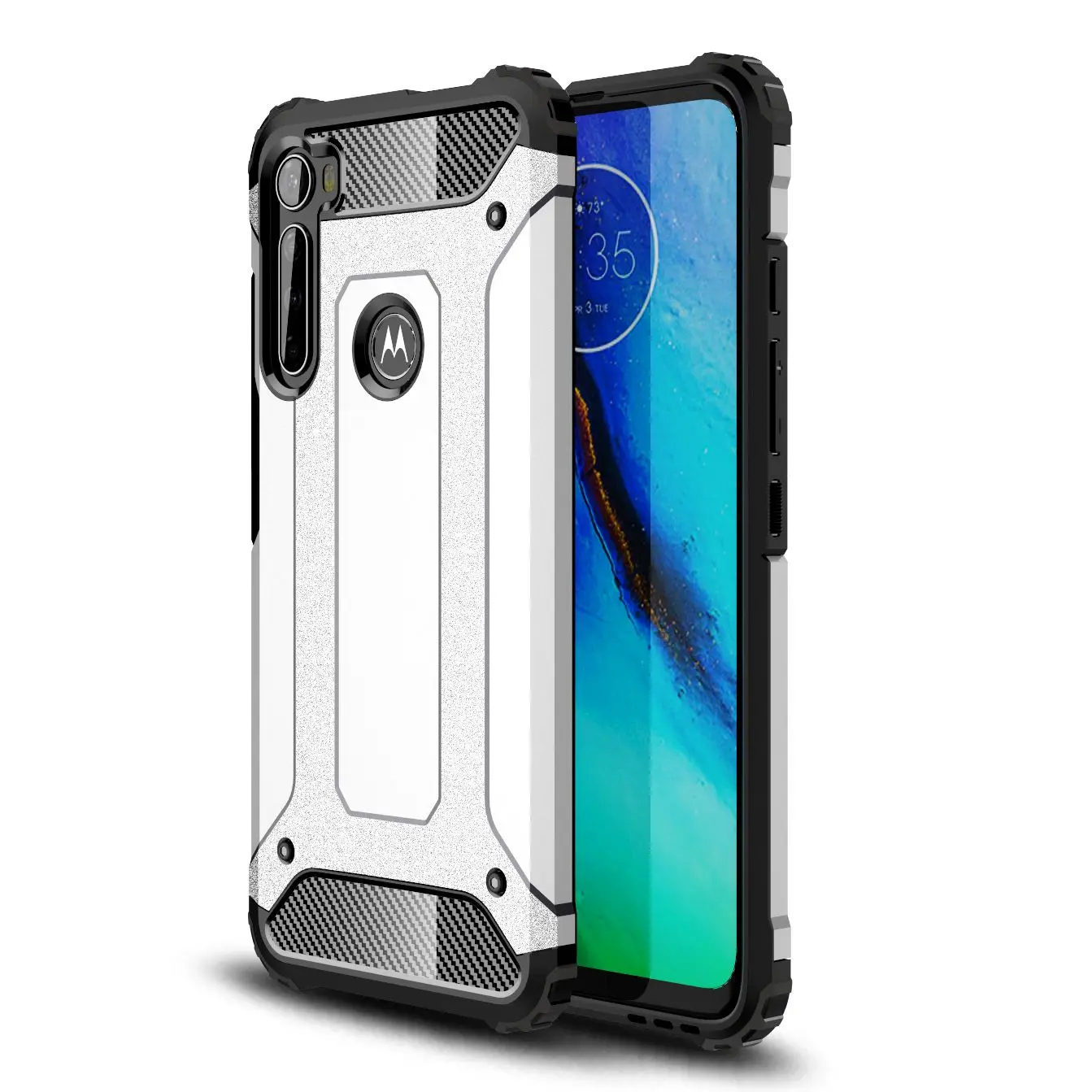 

Fashion Armor Rugged Phone Case For Motorola E Edge One Fusion Action Macro Zoom Vision E7 Plus 2020 Shockproof Protection Cover