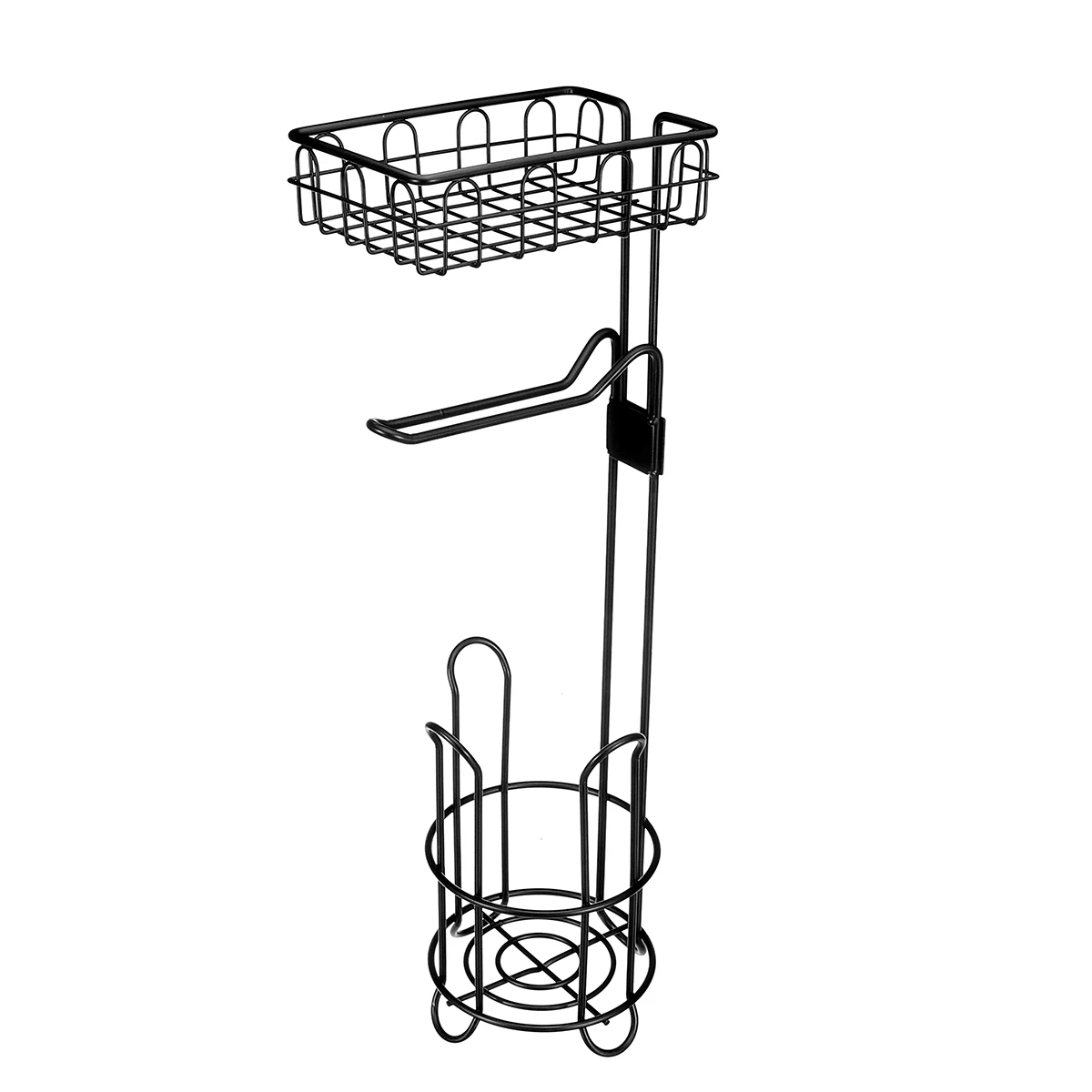 

Floor Standing Metal Paper Roll Towel Holder Stand Organizer Toilet Paper Rack Vertical Storage Basket Iron Bathroom Hardware