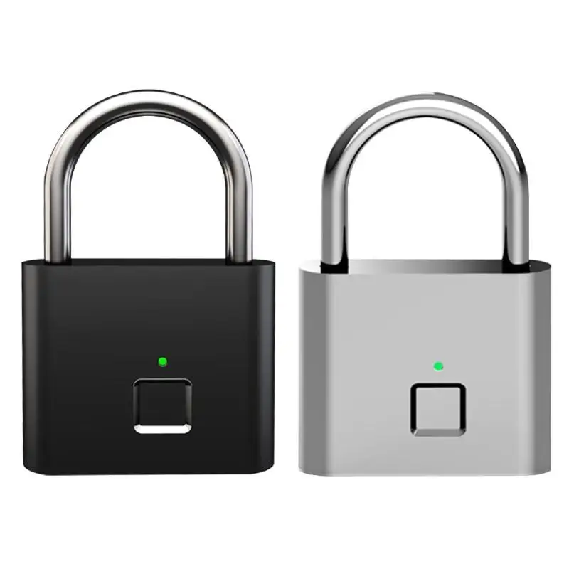 

Smart Keyless Fingerprint Padlock USB Rechargeable Door Lock Quick Unlock Zinc Alloy Anti-Theft Padlock For Drawer Suitcase Bags