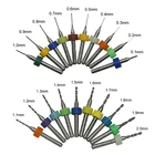 Набор сверл для фрезерного станка с ЧПУ, 2 шт.лот, диаметры 3,175 мм, 0,1 мм-2 мм, металлический резак, инструменты с ЧПУ для печатной платы, гравировки пчелиного воска