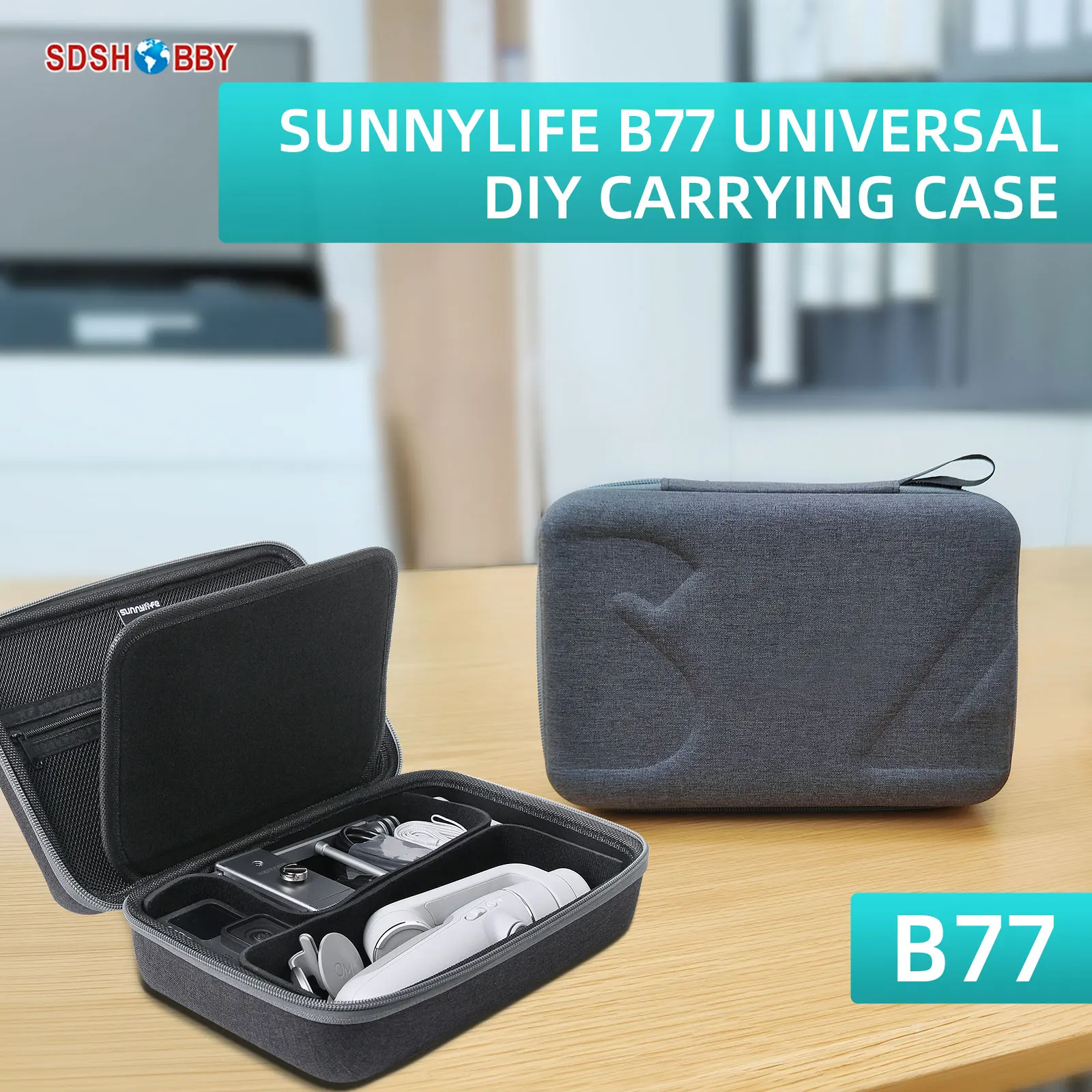 

Sunnylife B77 DIY Carrying Case Portable Protective Storage Bag for ACTION 2/ OM 5/ GoPro 10/ Pocket 2/ 360 One X2/ FIMI PALM 2