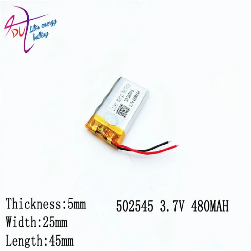 3 7 v 480mah 502545 482545 литий полимерный Li po перезаряжаемый Diy Аккумулятор для Mp3 Mp4 Mp5 Gps edio
