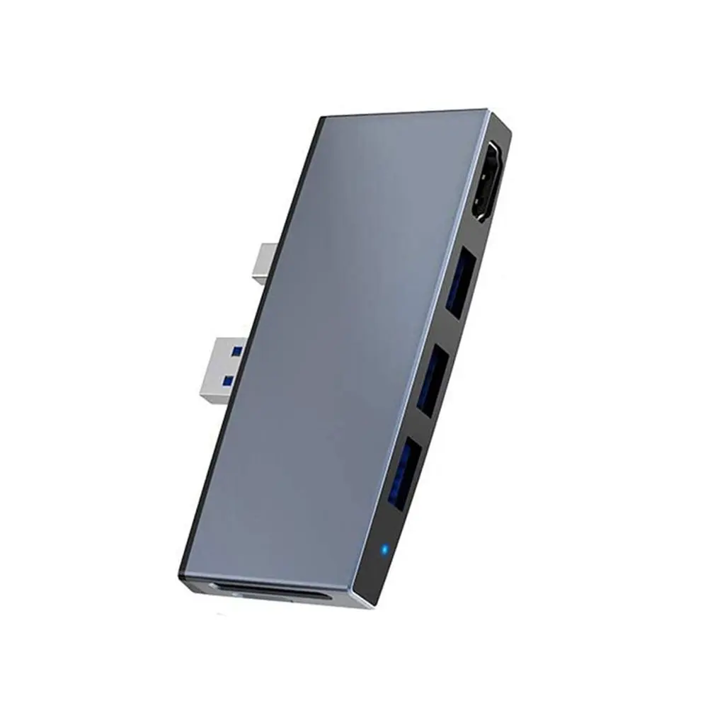 

USB 3.0 Type-C Hub к HDMI-совместимый адаптер USB C 6-in-1 Hub с Hub 3,1 Card Reader PD для MacBook Pro/Air 3,0-2018
