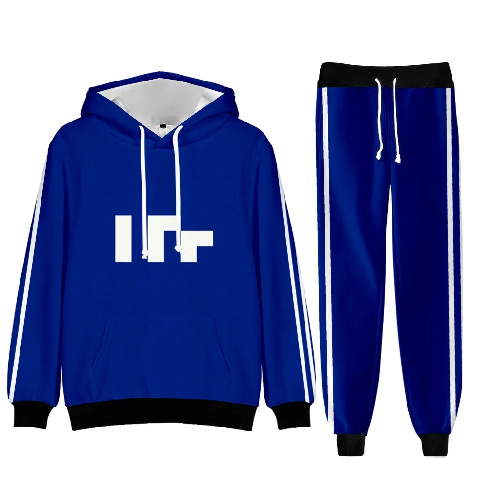 

2021 Quackity Polyester 3D Hoodies Sweatshirts+Recreational Sweatpants Sport Suit Men's and Women's Sets Clothes