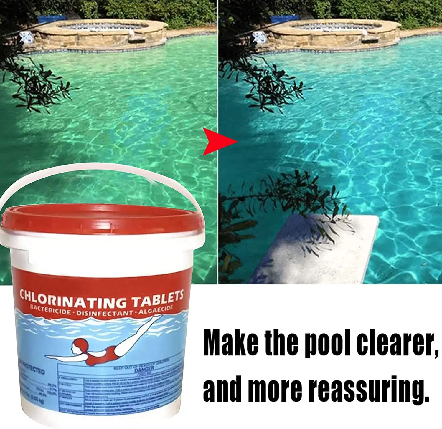 

New 300g Chlorinating Tablets Swimming Pool, 300Pcs Chlorine Swimming Pool Tablet Tablets Chlorine 3 iNCH