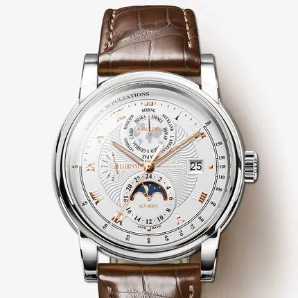 automatic watch p4 Мужские наручные часы, мужские автоматические часы LOBINNI, водонепроницаемые мужские механические наручные часы erkek kol saati, лучший бренд класса люкс - Цвет: automatic watch p4