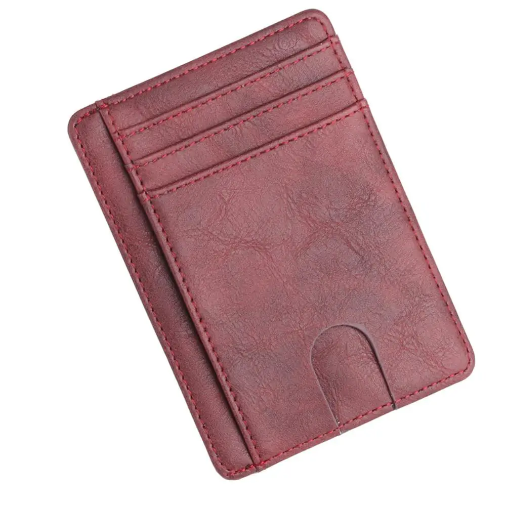 Мужской модный Повседневный тонкий кожаный кошелек мужской держатель для