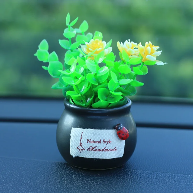 

Car Decoration Simulation Car Ceramic Potted Car Interior Decoration Plant Car Creative Perfume Aromatherapy Jewelry Supplies