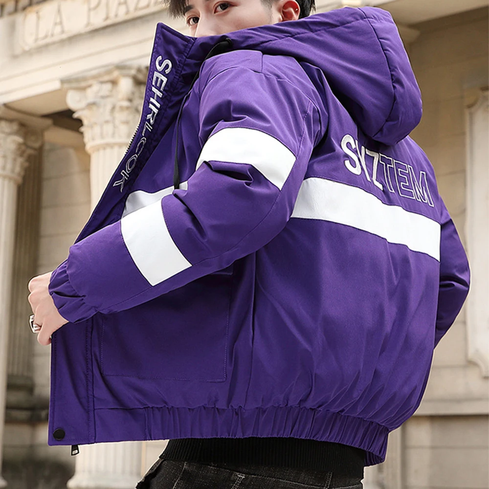 Мужская зимняя куртка пальто с капюшоном парка толстая теплая новый дизайн