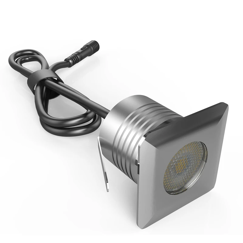Нержавеющая сталь IP67 3W CREE 12V 24V dc квадратный прожектор для ванной сауны стены лестницы подземного освещения