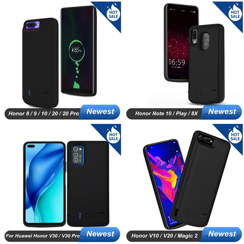 10000 mah for huawei honor 9 10 20 pro 30 30 pro play v10 v20 v30 v30 pro note 10 battery case phone charger power case bank free global shipping