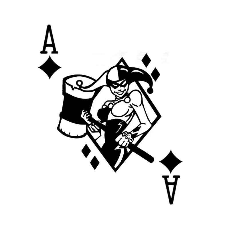 

Queen Sexy Joker Poker Decor Decor Vinyl Car Modelling Sticker Personalized Graphic 13cm*16cm