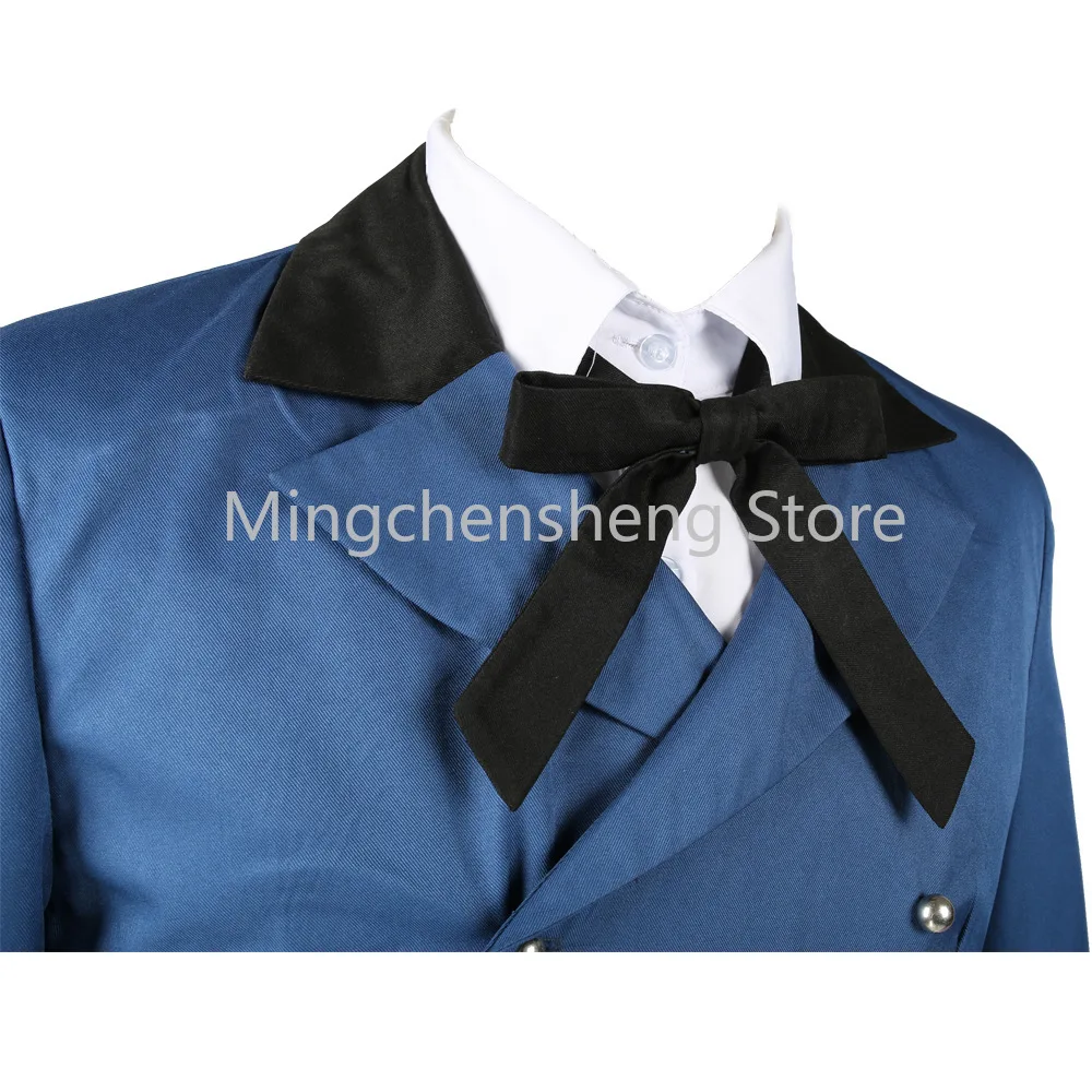

Black Butler 2 Kuroshitsuji Ciel Phantomhive Blue Boy Lolita Suit Anime Unisex Cosplay Costume Halloween Stage Costume for Adult