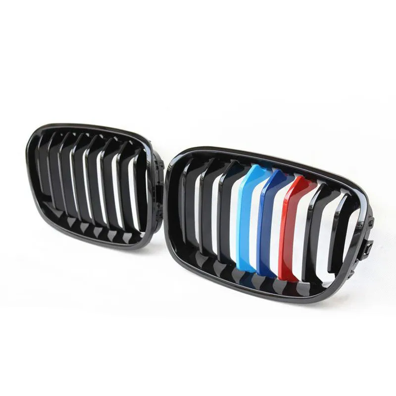 

Модифицированные гоночные решетки, однолинейная, трехцветная, яркая, черная, матовая, черная, передняя впускная решетка, подходит для BMW 1 се...