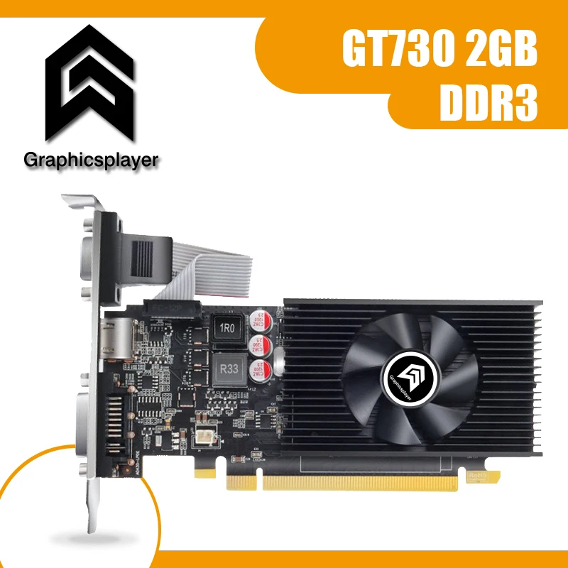 Низкопрофильная графическая карта GT730 2 Гб gt710 2048 МБ GT210 1 ГБ/1024 64 бит LP VGA Видеокарта
