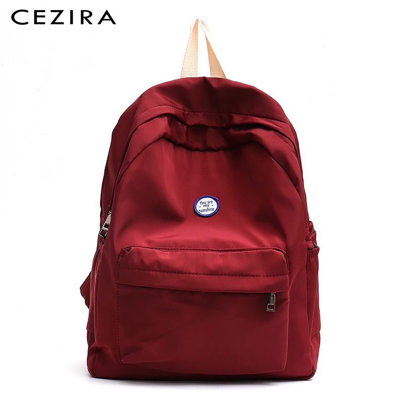 

Модные рюкзаки для девочек CEZIRA, нейлоновая тканевая вместительная сумка на плечо, женские мягкие школьные сумки, Подростковый Повседневный...