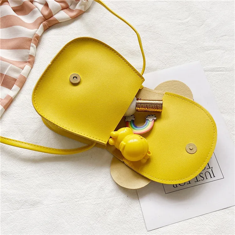 Lovely Bowknot Baby Girls' Shoulder Bags PU Leather Children's Small Crossbody Bag Cute Coin Purse Princess Handbags Wallet