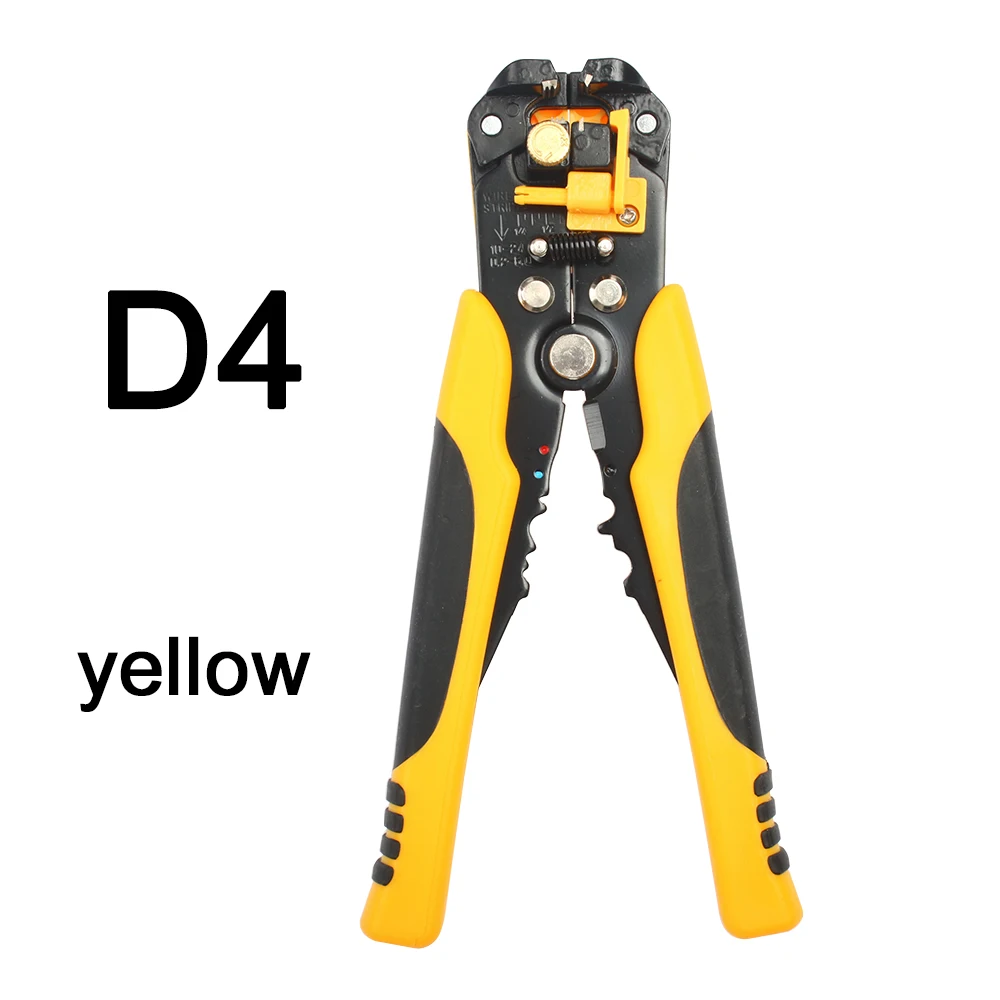 HSD4 YELLOW HS-D1 0,2-мм2 AWG24-10 дизайн многофункциональные автоматические плоскогубцы для зачистки кабеля Зачистка обжимка проводов инструменты для резки желтого цвета - Цвет: HSD4 YELLOW