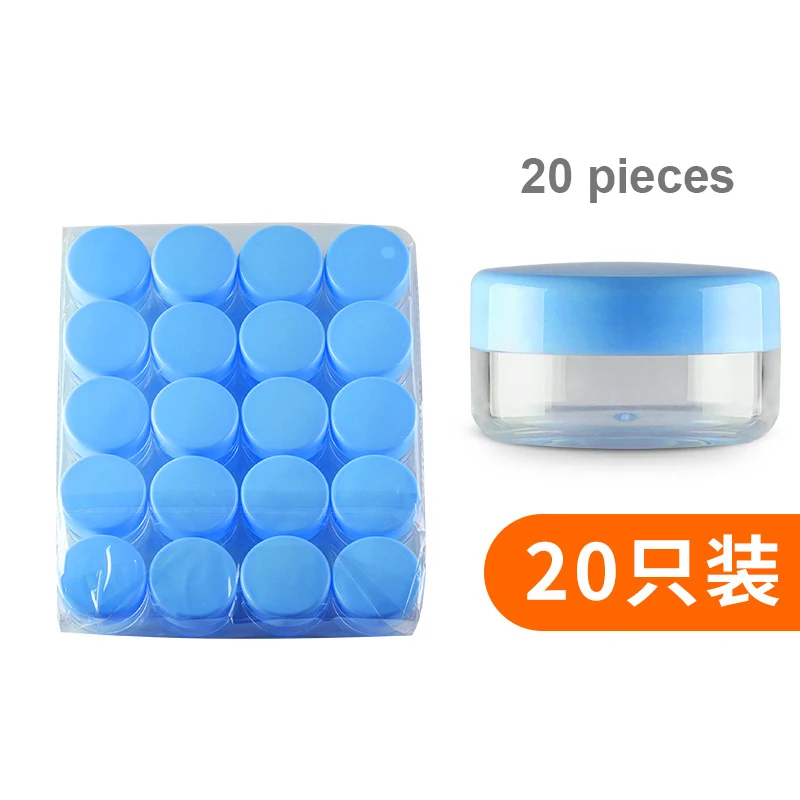 

10Pcs lot Storage Bottle Jars for Cosmetics 3/5g Capacity Thicker Blue Well Sealed with Cover for Cream Lotion