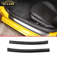 for toyota gr supra a90 2019 2022 car door sill trim scuff plate welcome pedal protector cover real carbon fiber car accessories