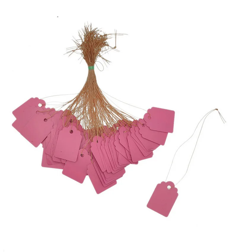 Новые ценники 1 пакет(около 100 шт) розовые пластиковые бирки Цена дисплей ценники ярлыки для указания цены с 36x25 мм