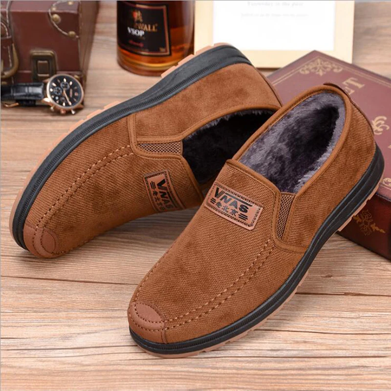 Мужская зимняя обувь для вождения 2019 г. Новые зимние ботинки мужская домашняя