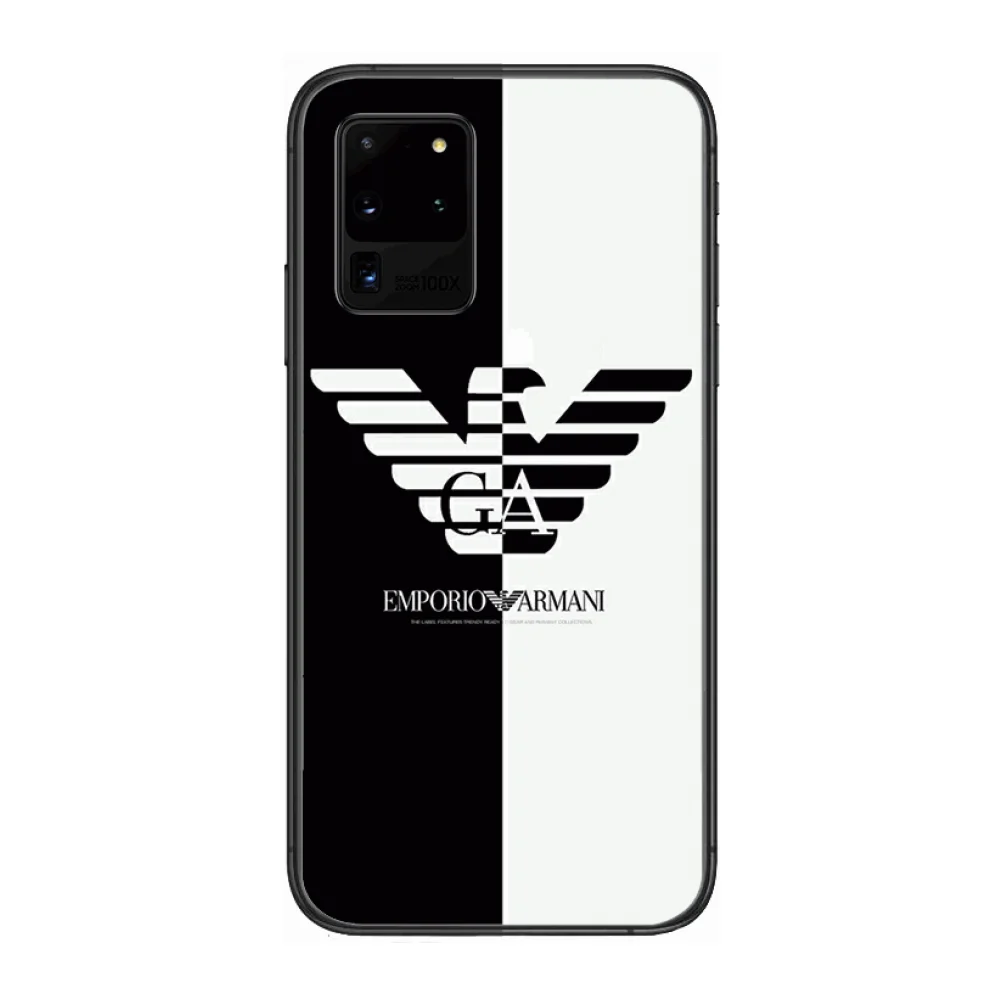 

Luxury trend fashion Phone cover hull For SamSung Galaxy S 6 7 8 9 10 20 Plus Edge E 5G Lite Ultra black soft bumper