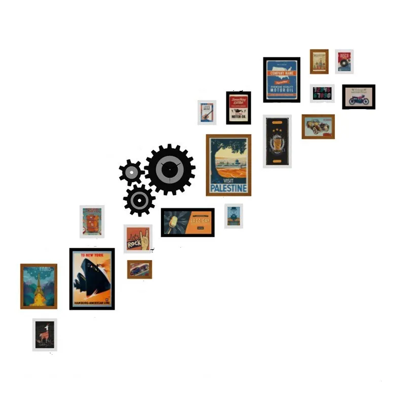 18 шт./компл. креативная черно белая фоторамка лестничная стена декоративные