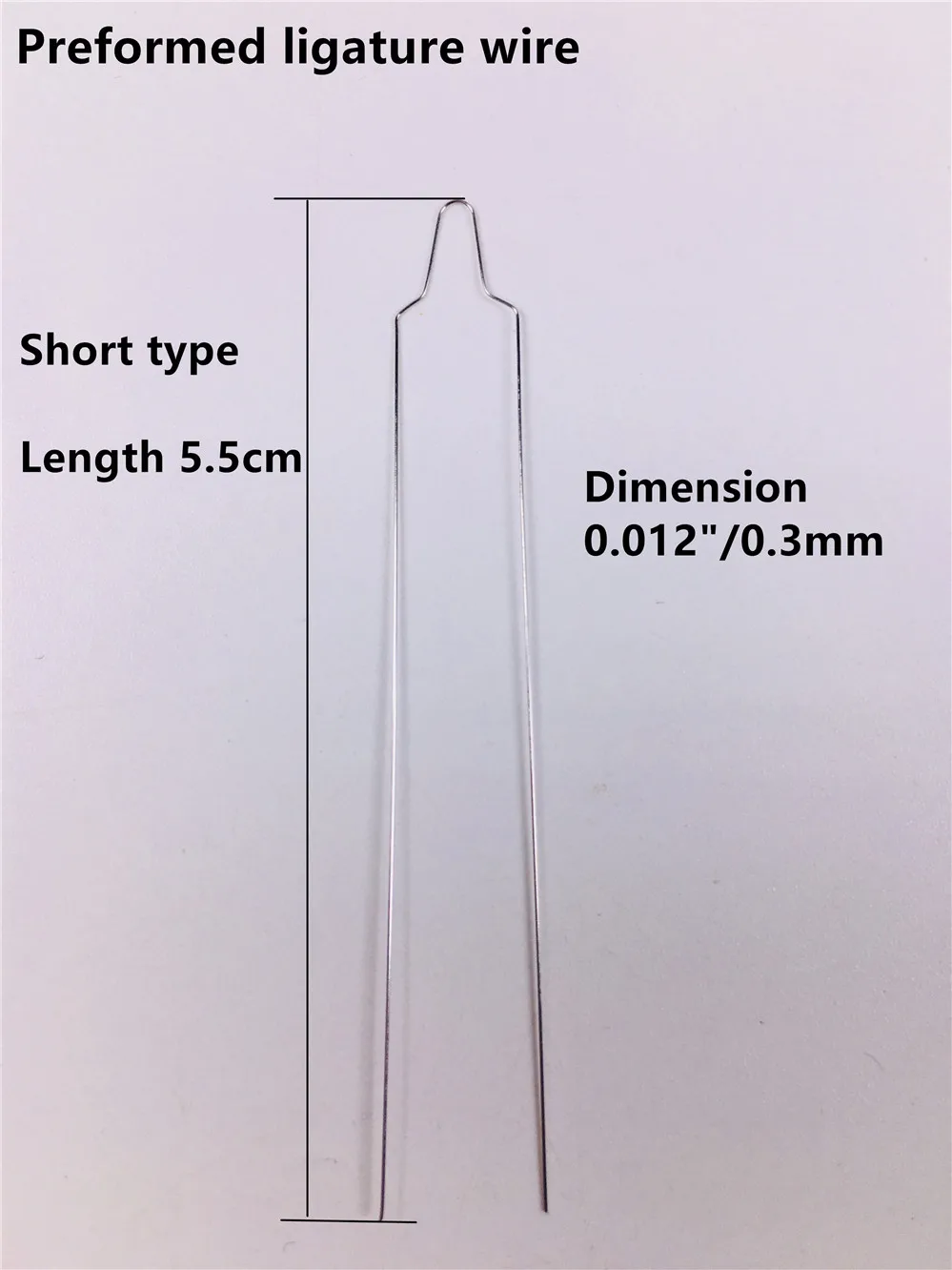 

200Pcs Dental Orthodontic Preformed Ligature Wires 012 SHORT Brackets Kobayashi Non-welded 5.5CM 200pis