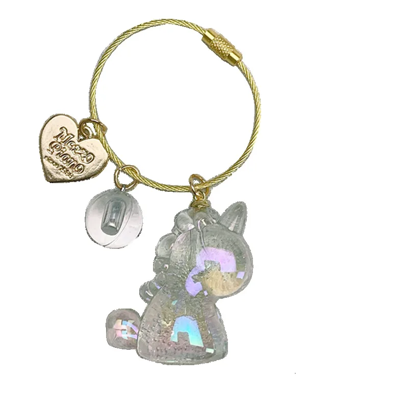 Новый креативный Прозрачный кристаллический одноугольный брелок для ключей