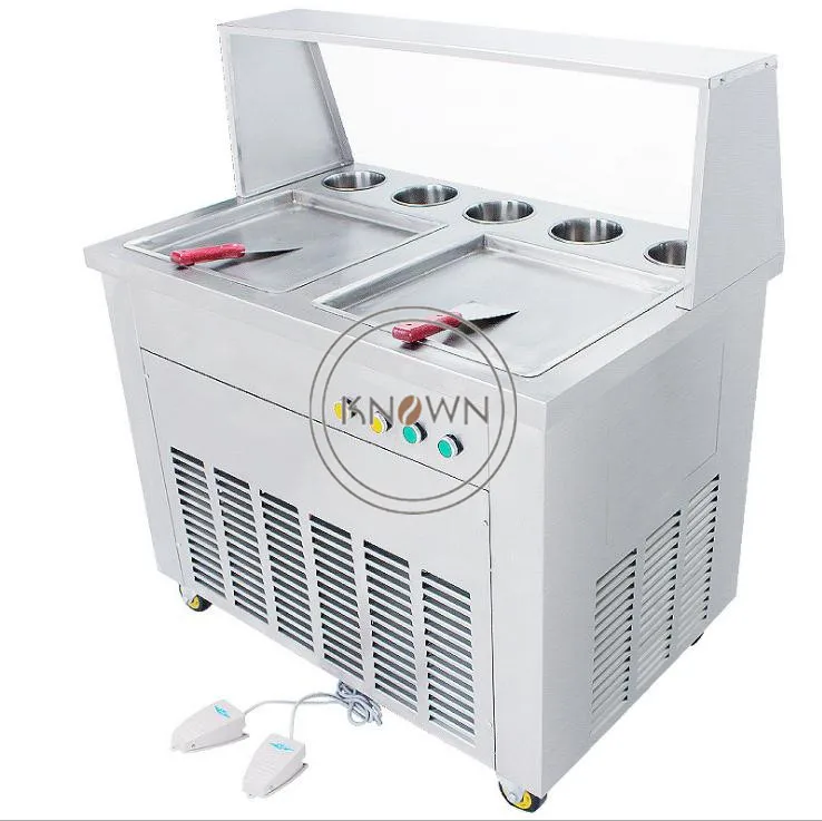 Машина для приготовления жареного мороженого в тележке с 4 лопатками | Бытовая