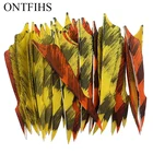 50 шт.лот ONTFIHS 4 дюйма стрельба из лука Fletches натуральный Турция перо для установки оперения на перья-жало живописи тушью