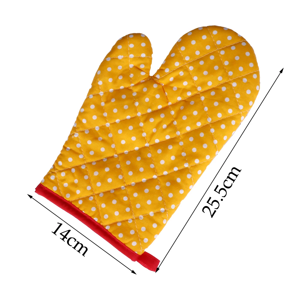 

1Pcs Anti Hot Microwave Insulation Ovenware Gloves Thick Oven Gloves Dot Mitts kitchen Heat Resistant Baking Bakeware Supplies