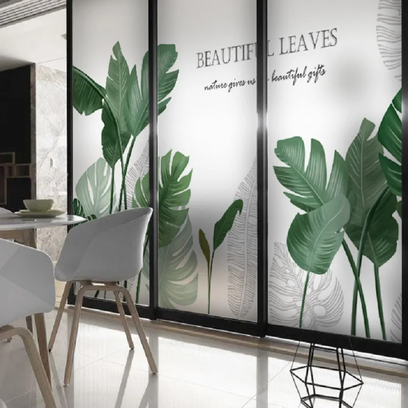 Ботанический рисунок Стекло пленка электростатические виниловые украшения дома