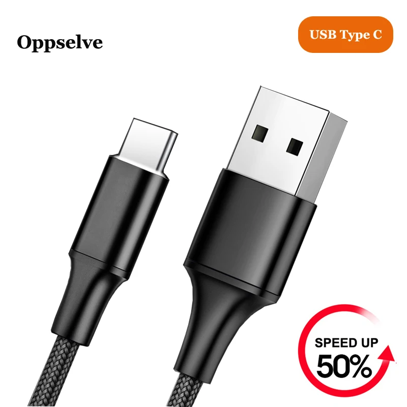 Oppselve usb type C кабель для samsung Galaxy S10 S9 S8 Plus Xiaomi Mi 9 Быстрая зарядка USB-C зарядное устройство кабель для мобильного телефона type-C