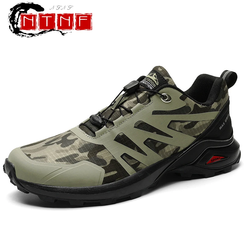 

Mens Hiking Shoes Outdoor Fishing Hunting Mountain Trekking Boots Chaussures Hombre Breathable Sport Climbing Camping Sneakers