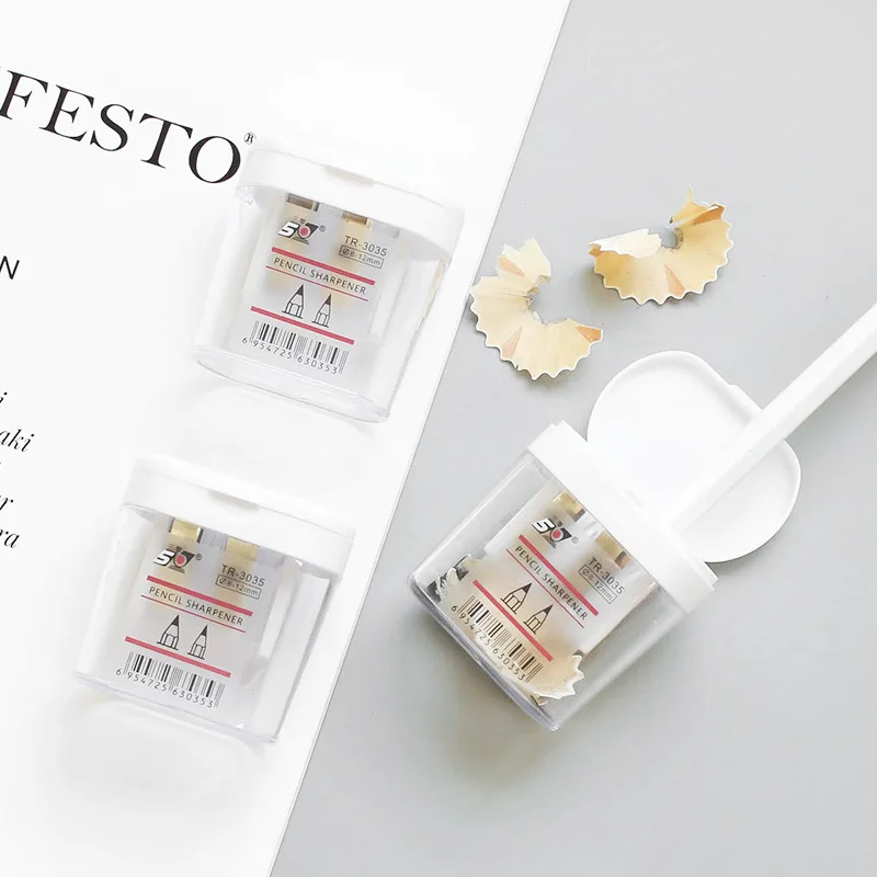 Точилка для карандашей Sharkbang простой прозрачный инструмент резки Круглый и